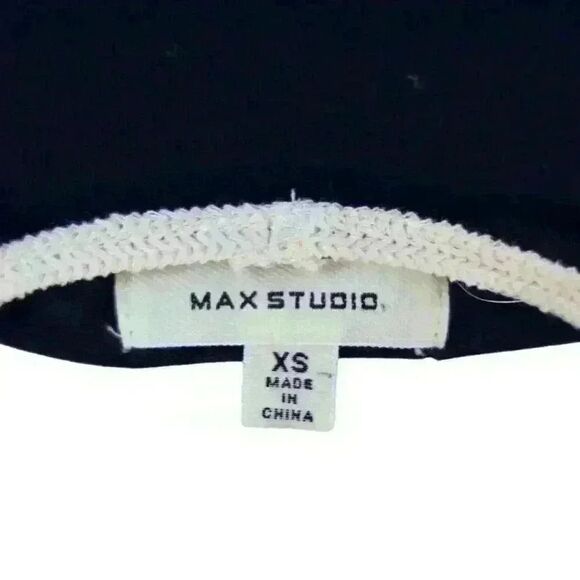 Max Studio Navy Blue Lace Up Front Sleeveless A-Line Mini Dress Size XS - Picture 4 of 8